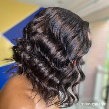 Perruque Pixie Cut Wig Human Hair Curly Bob Short Pixie Cut Lace Wig Bleached Knots Lace Frontal 13x4 Pixie Wig With Baby Hair